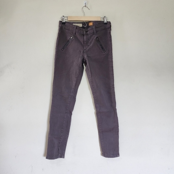 Anthropologie Pilcro and the Letterpress Fit/ Serif Gray Ankle Zip Jeans sz 28 - Picture 1 of 5